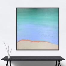 Load image into Gallery viewer, Aqua Abstract Oil Painting