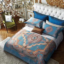Load image into Gallery viewer, Blue Connor Duvet Cover Set (Egyptian Cotton)
